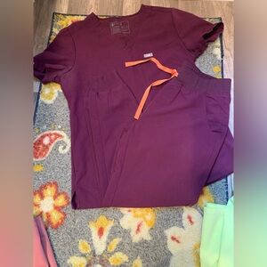 Burgundy/Purple Scrubs Set by Figs